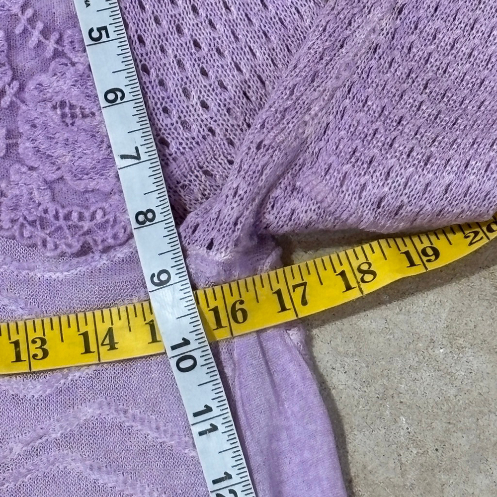 Elisa Cavaletti Purple Lace Knit Tunic Sweater Top Women’s Medium Long Sleeve - Picture 9 of 13